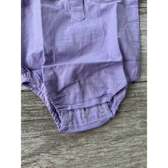 Rare Infant size Cowgirl Hardware Purple Horse PRINT WESTERN ROMPER 12 Months - Picture 4 of 6